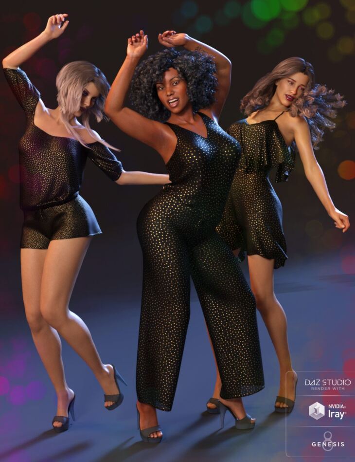 Dancing Queen Poses and Expressions for Genesis 8 Female and Latonya 8_DAZ3D下载站