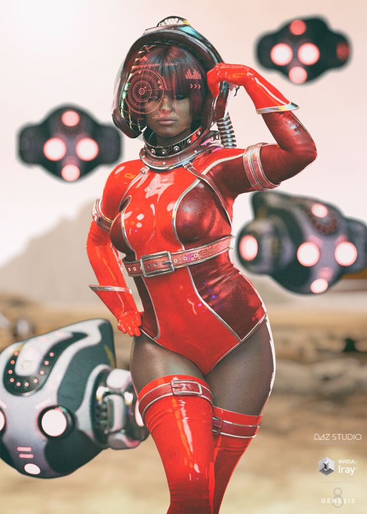 Dark-Space Outfit and Weapons for Genesis 8 Female(s)_DAZ3D下载站