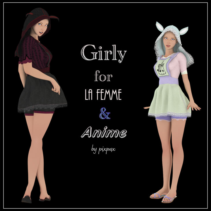 Girly for La Femme & La Femme Anime_DAZ3D下载站