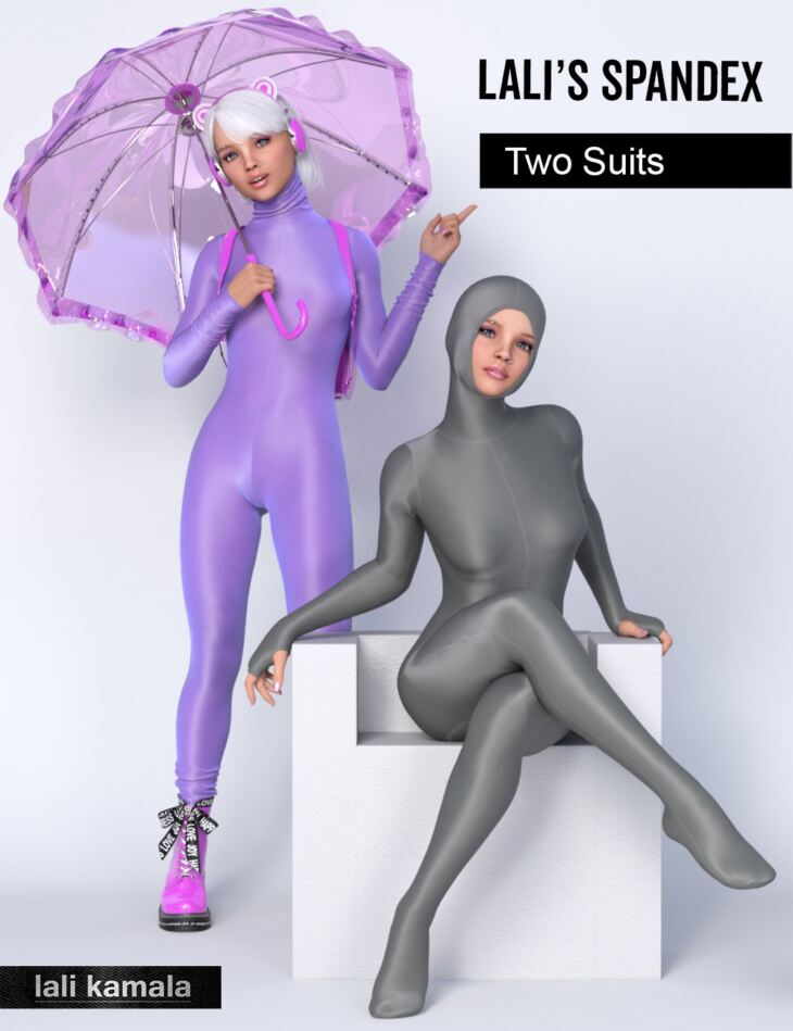 Lali’s Spandex Two Suits dForce for Genesis 8 and 8.1 Females (Update 2021-12-02)_DAZ3D下载站