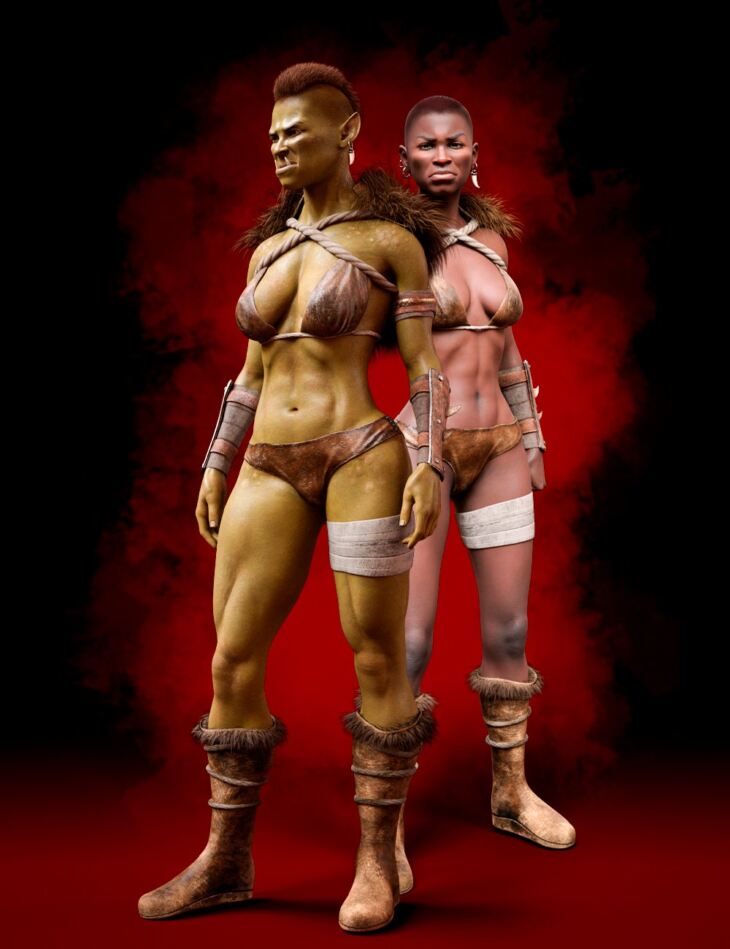 M3DVTO Warrior Outfit for Genesis 8 and 8.1 Females_DAZ3D下载站