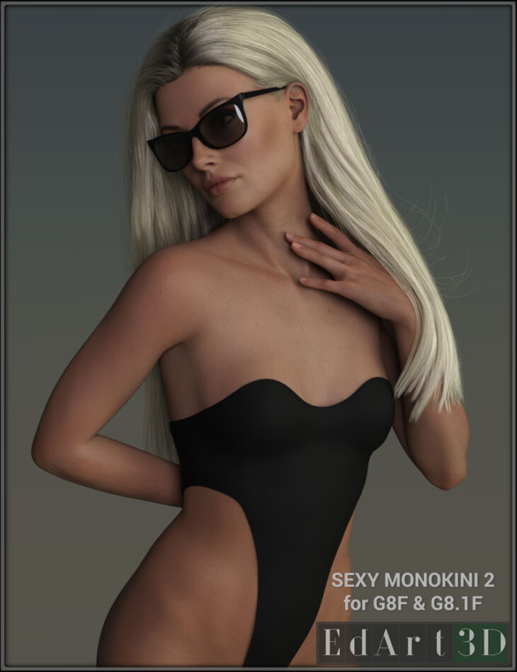 Sexy Monokini 2 for G8 and G8.1 Females_DAZ3D下载站
