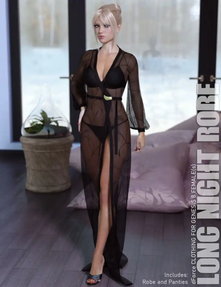 dForce Long Night Robe for Genesis 8 Females_DAZ3DDL