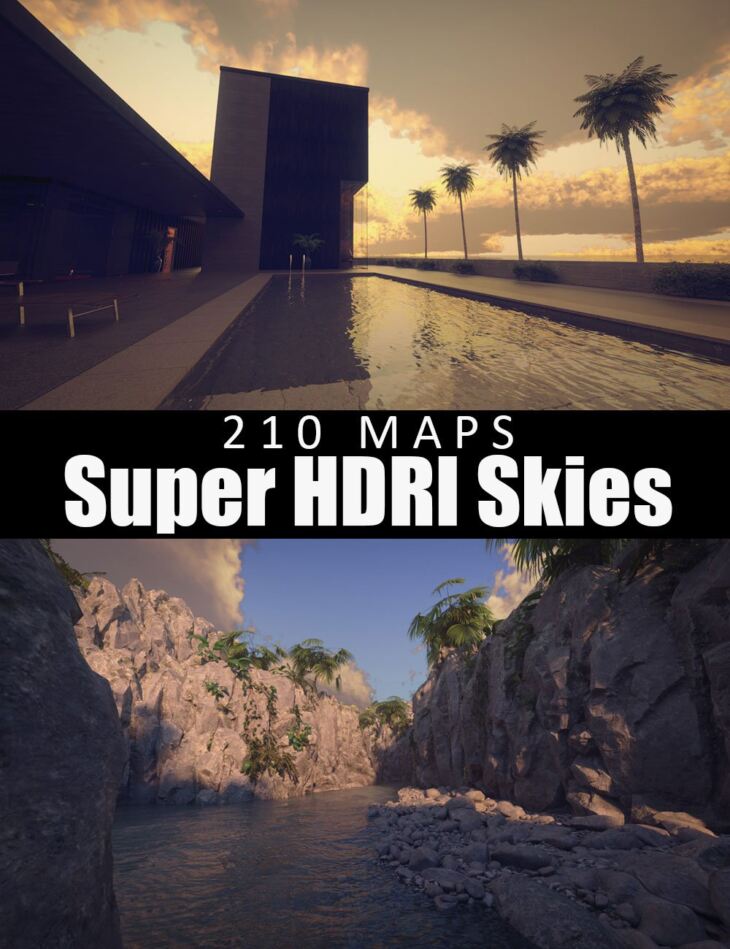 210 Maps – Super HDRI Skies_DAZ3D下载站