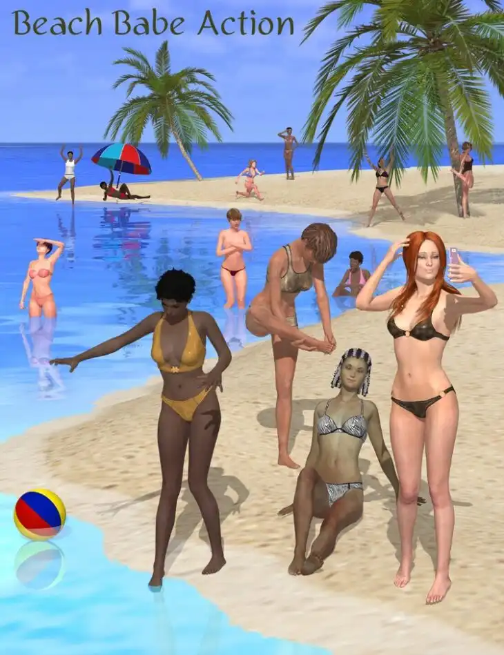 Beach Babe Action_DAZ3DDL