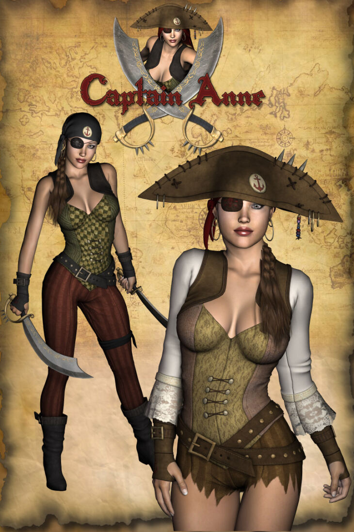 Captain Anne for V4_DAZ3D下载站