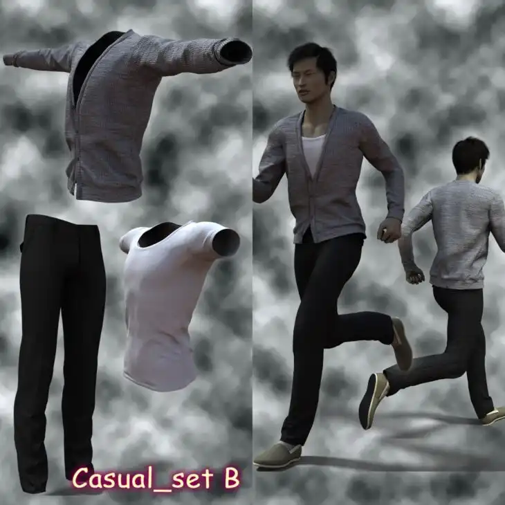 Casual Set B_DAZ3D下载站
