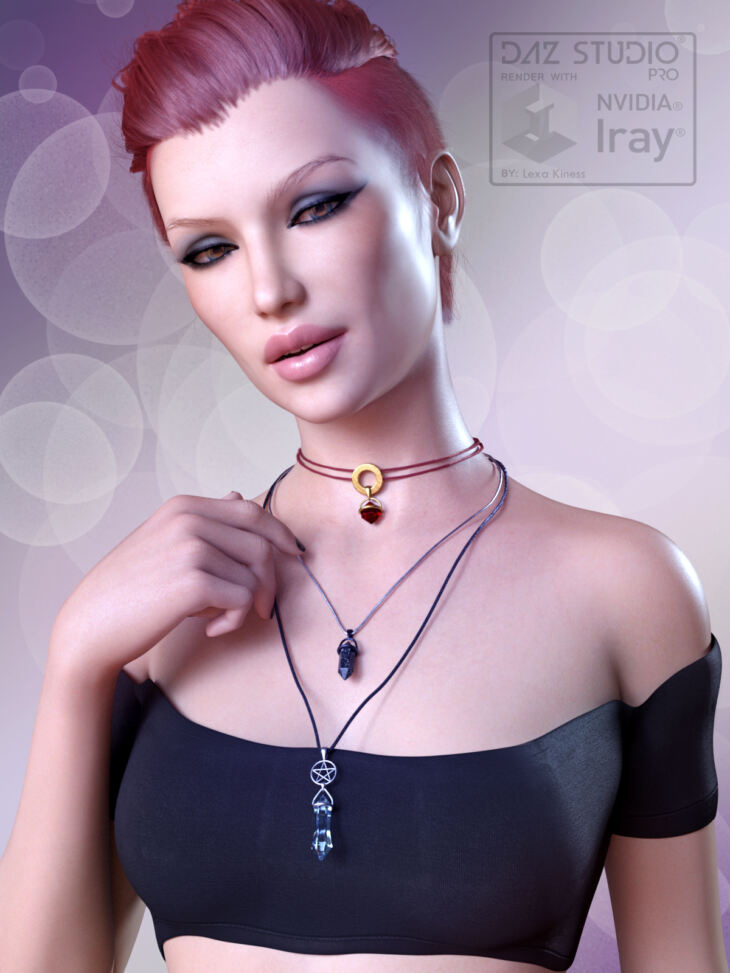 Crystal Necklaces for Genesis 8 Female and Male_DAZ3DDL