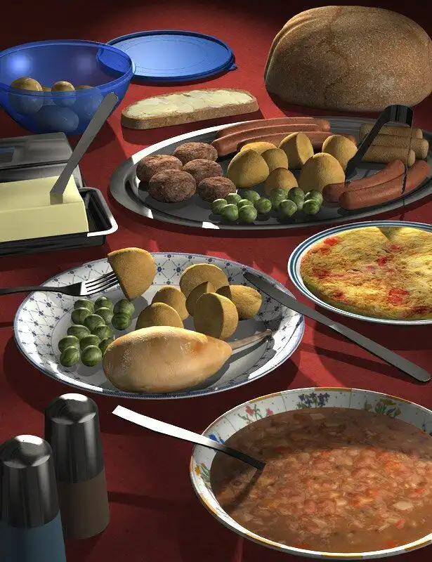 Everyday Food_DAZ3D下载站
