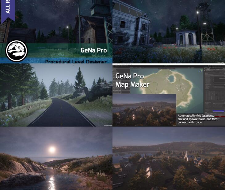 GeNa Pro – Terrains, Villages, Roads & Rivers_DAZ3D下载站