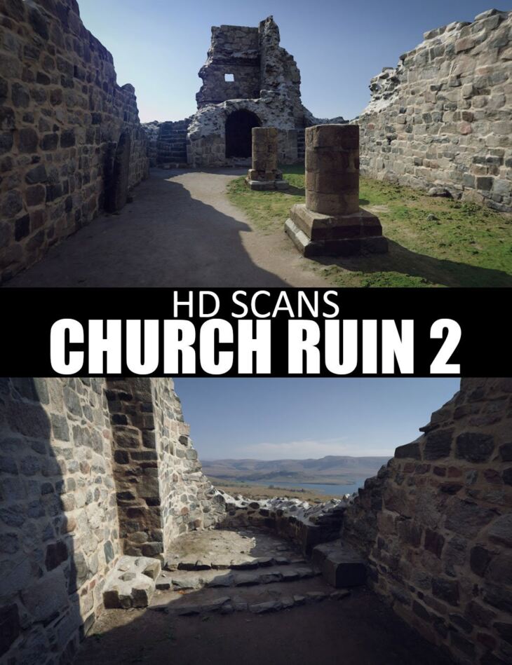 HD Scans Church Ruin 2_DAZ3D下载站