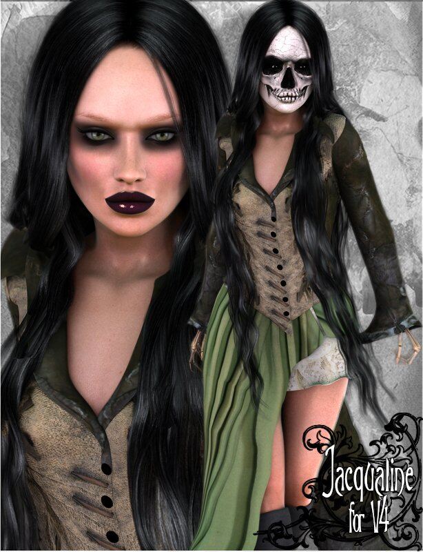 Jaqualine for V4_DAZ3D下载站