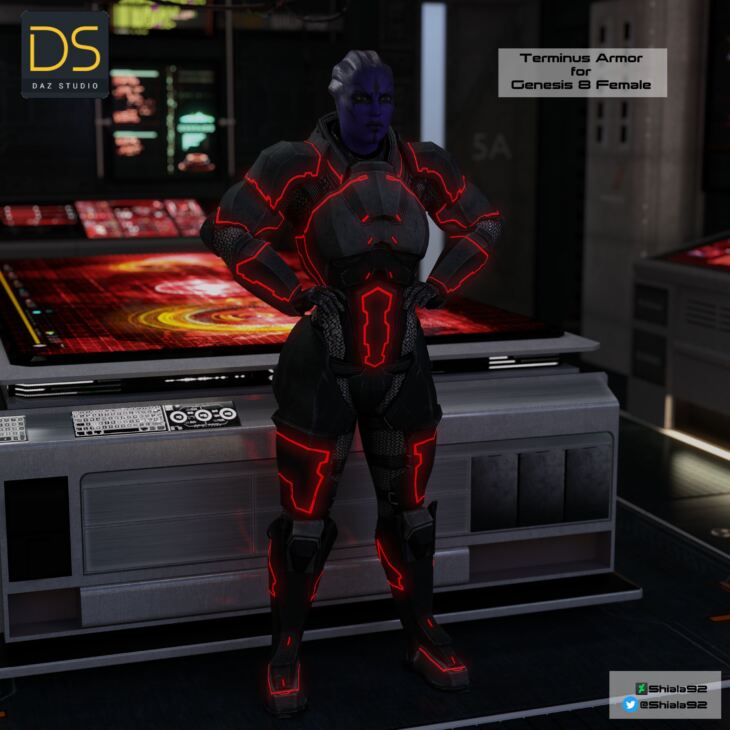 Mass Effect Terminus Armor for Genesis 8 Female_DAZ3D下载站