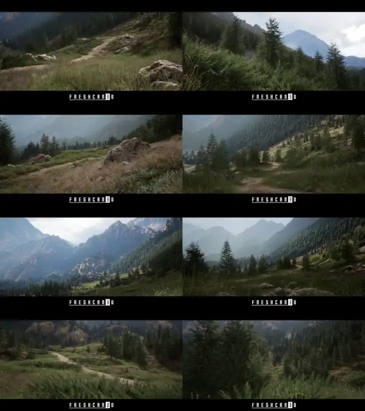 Mountain Grassland Environment 2×2 km_DAZ3DDL