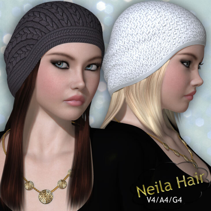 Neila Hair V4-A4-G4_DAZ3D下载站