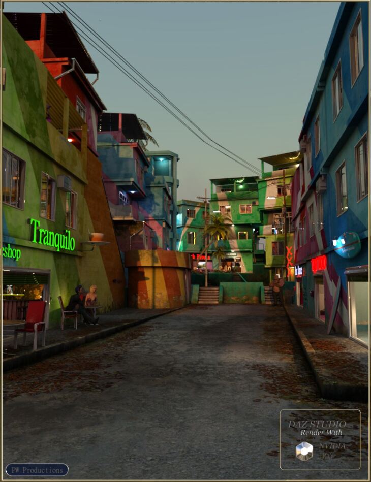 PW Down Town Favela Set_DAZ3DDL
