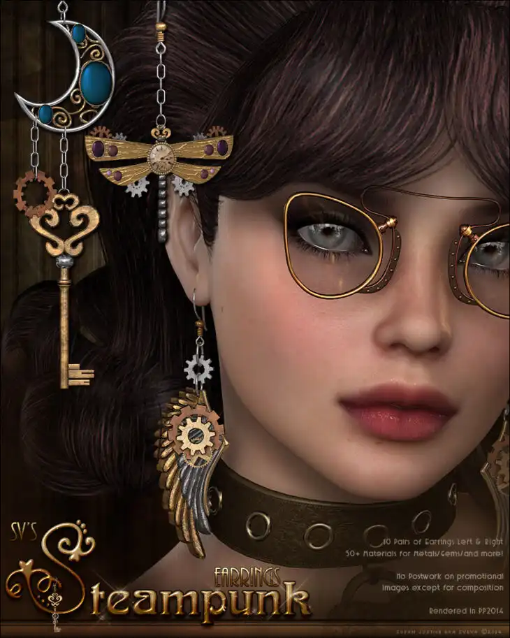 SV’s Steampunk Earrings_DAZ3D下载站