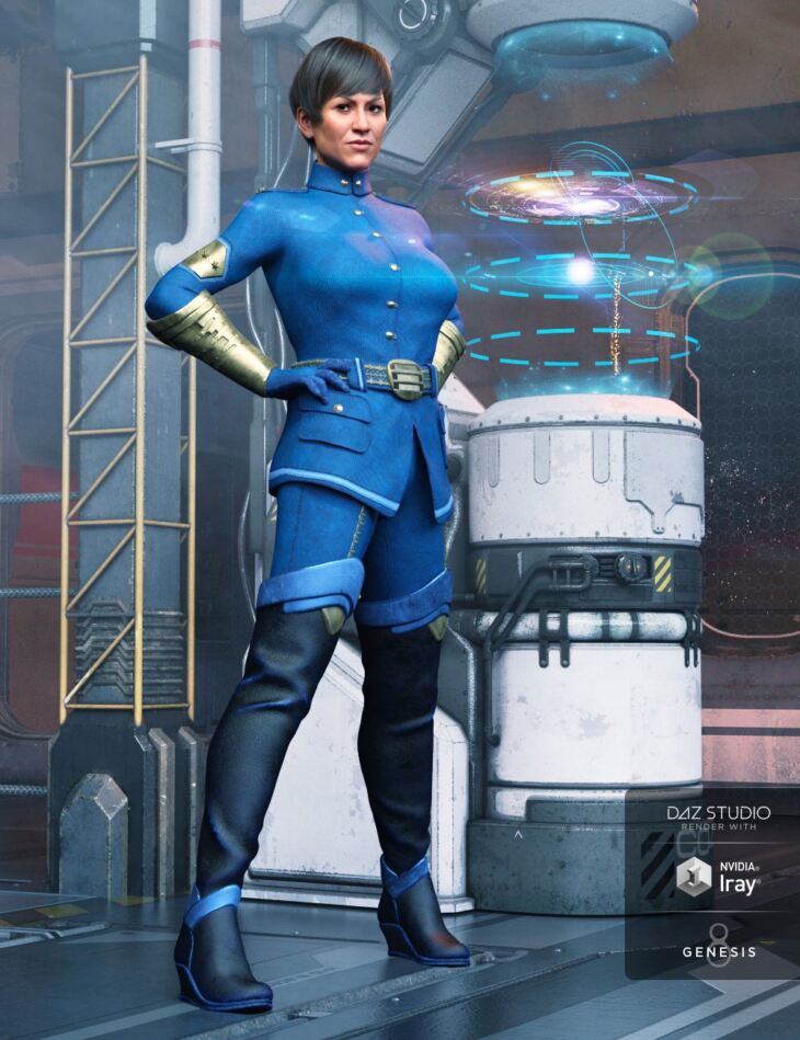 Sci-fi Officer Outfit for Genesis 8 Female(s)_DAZ3DDL