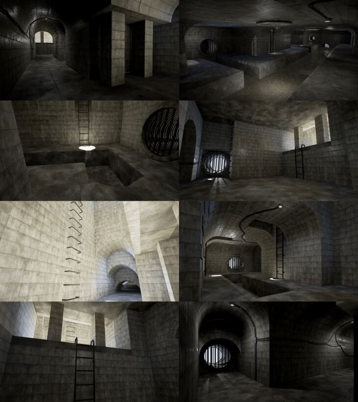 Sewers and Underground Modular Set_DAZ3D下载站