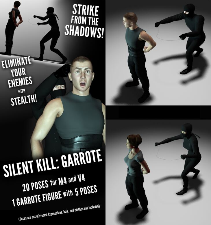 Silent Kill: Garrote Poses_DAZ3D下载站
