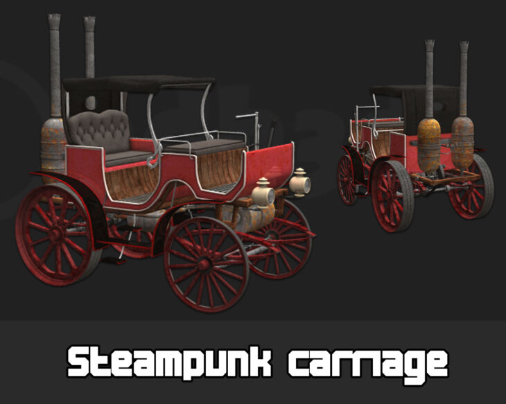 Steampunk Carriage_DAZ3D下载站