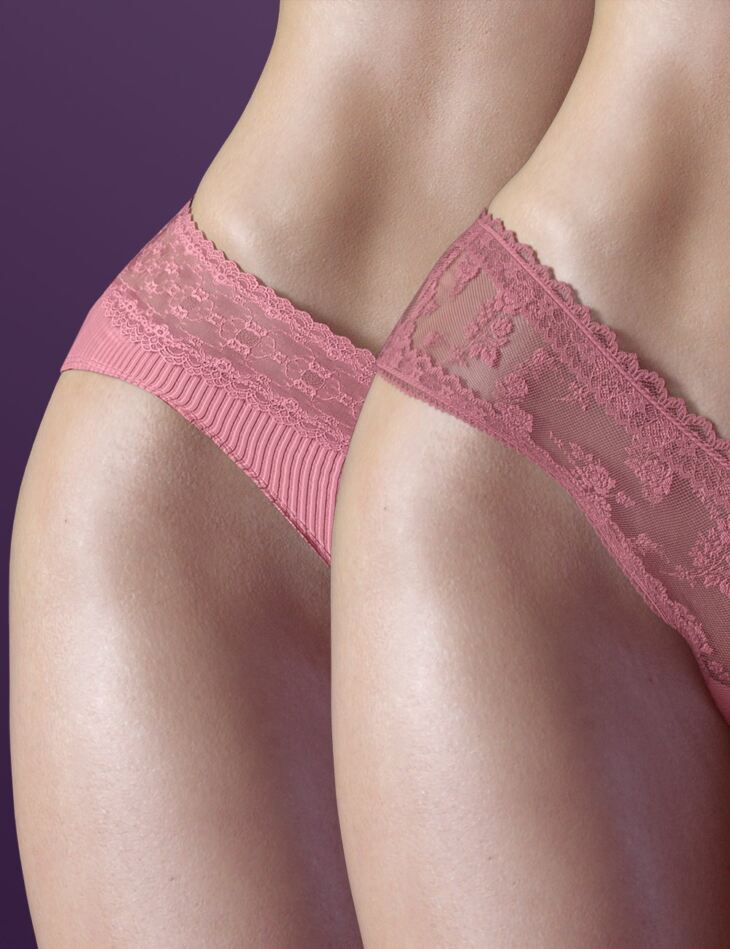 X-Fashion Vanity Panties Set for Genesis 8 and 8.1 Females_DAZ3D下载站