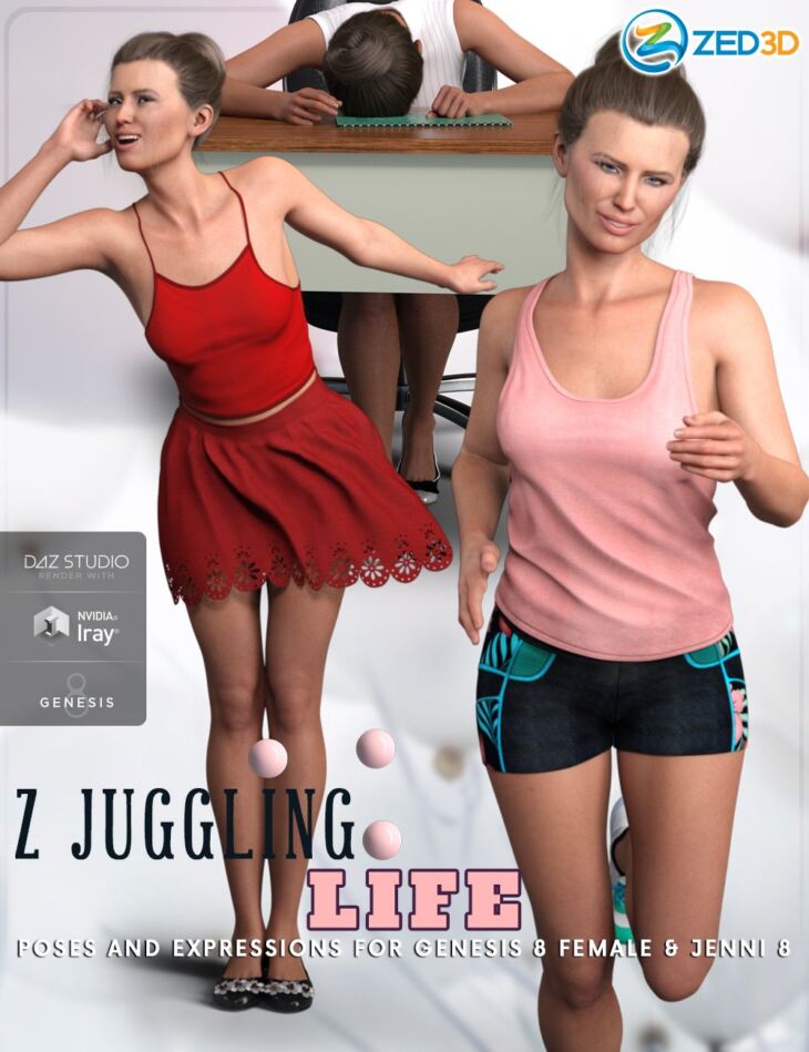 Z Juggling Life for Jenni 8_DAZ3D下载站