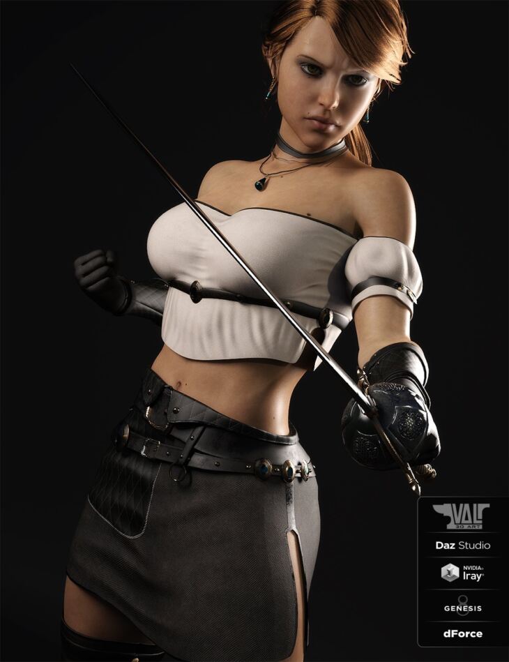 dForce Arvine Sword Outfit for Genesis 8 Female(s)_DAZ3DDL