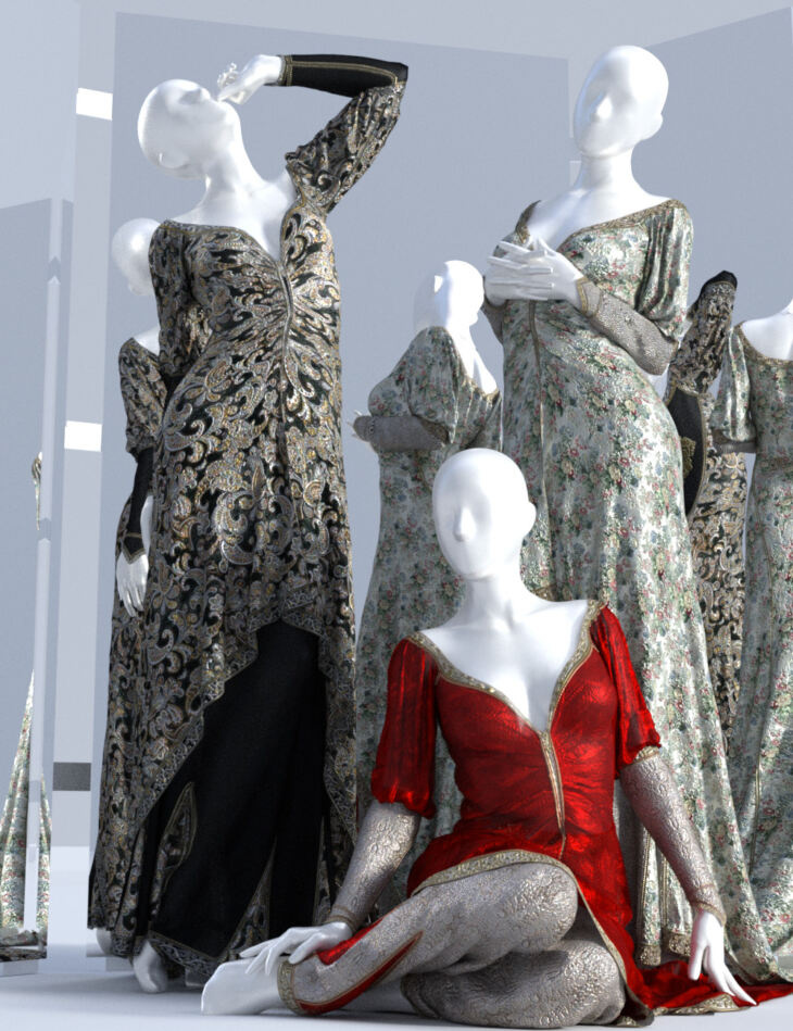 dForce Duchess Dress Textures_DAZ3D下载站