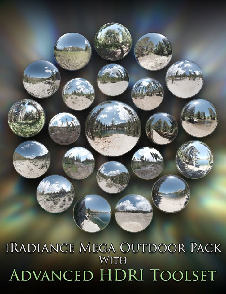 iRadiance Mega Outdoor Pack – 24 HDRIs With Advanced HDRI Tools_DAZ3DDL