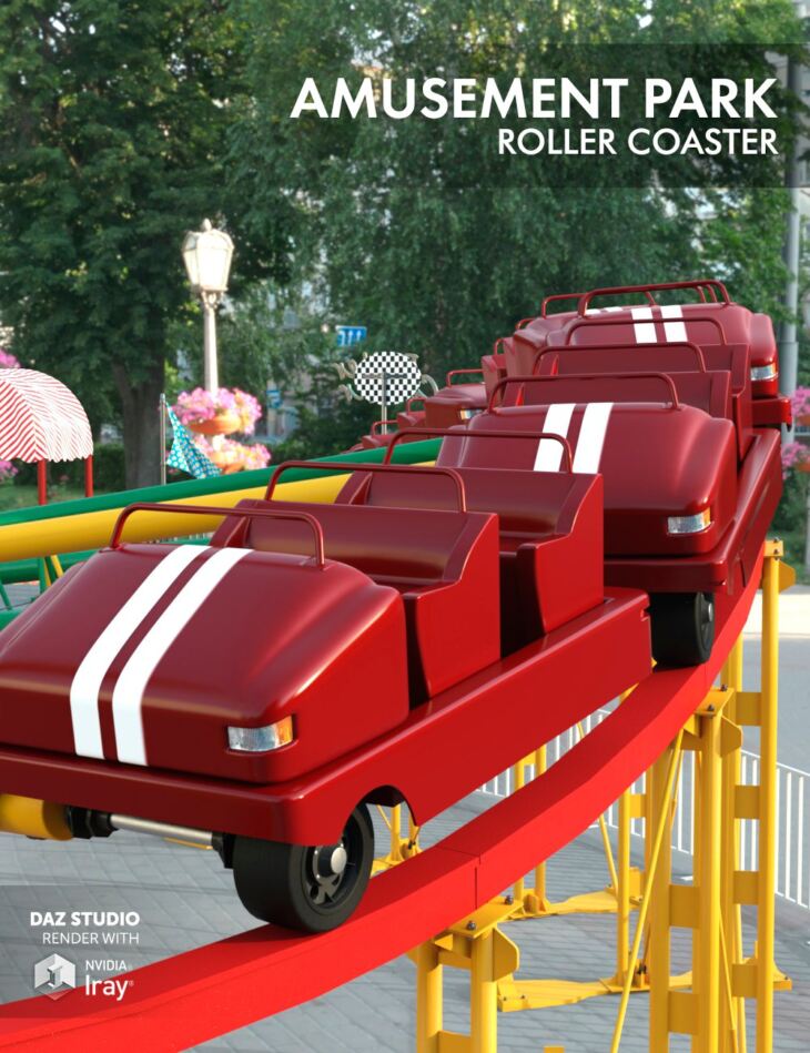 Amusement Park – Roller Coaster_DAZ3D下载站