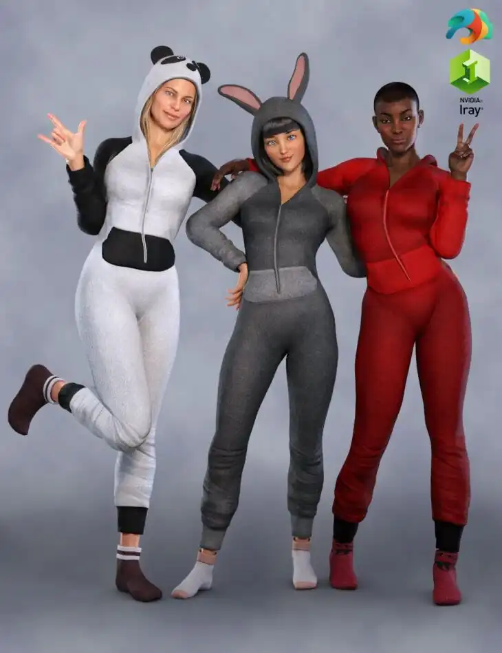 Animal Onesie Outfit for Genesis 8 Female(s)_DAZ3DDL