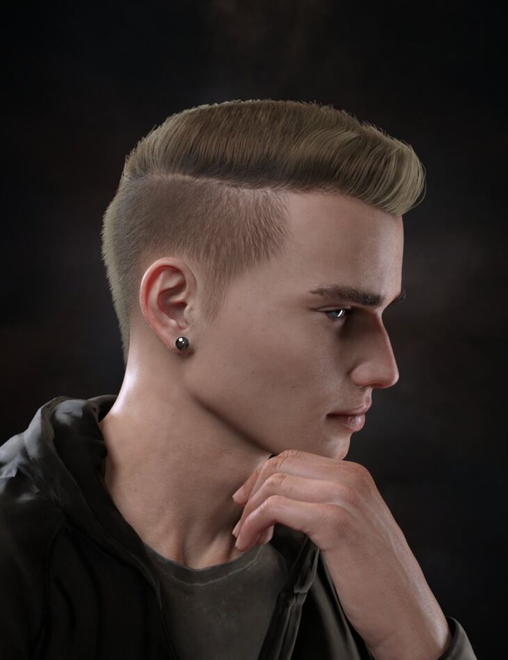 Aron Short Hair for Genesis 8 and 8.1 Males_DAZ3D下载站