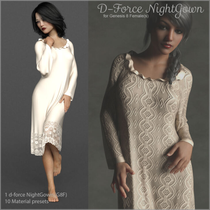 D-Force NightGown for G8F_DAZ3D下载站