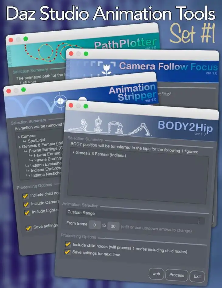 Daz Studio Animation Tools – Set 1_DAZ3D下载站