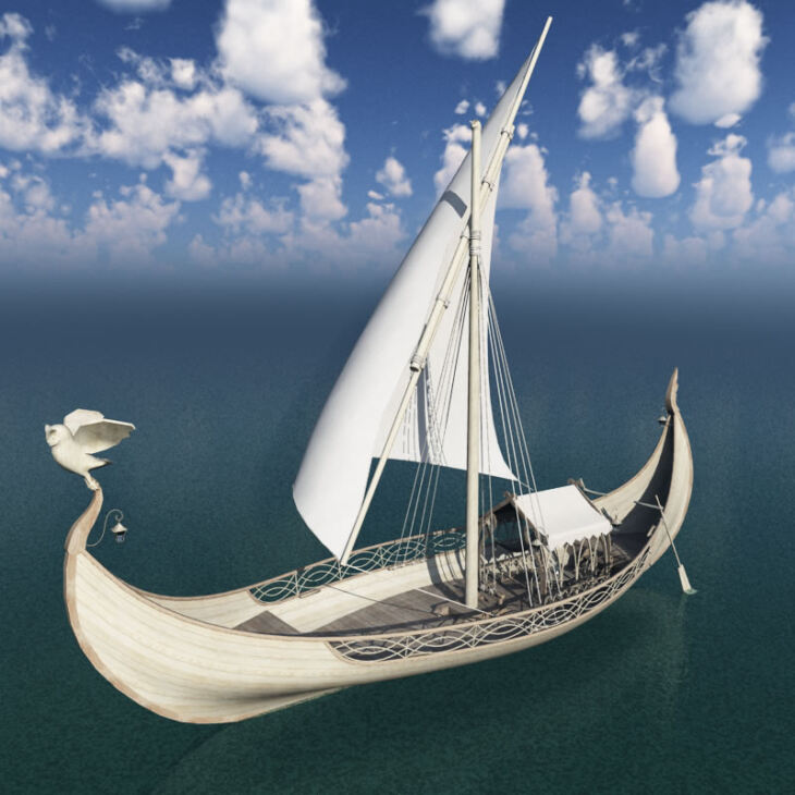 Elven Small Sail Boat_DAZ3DDL