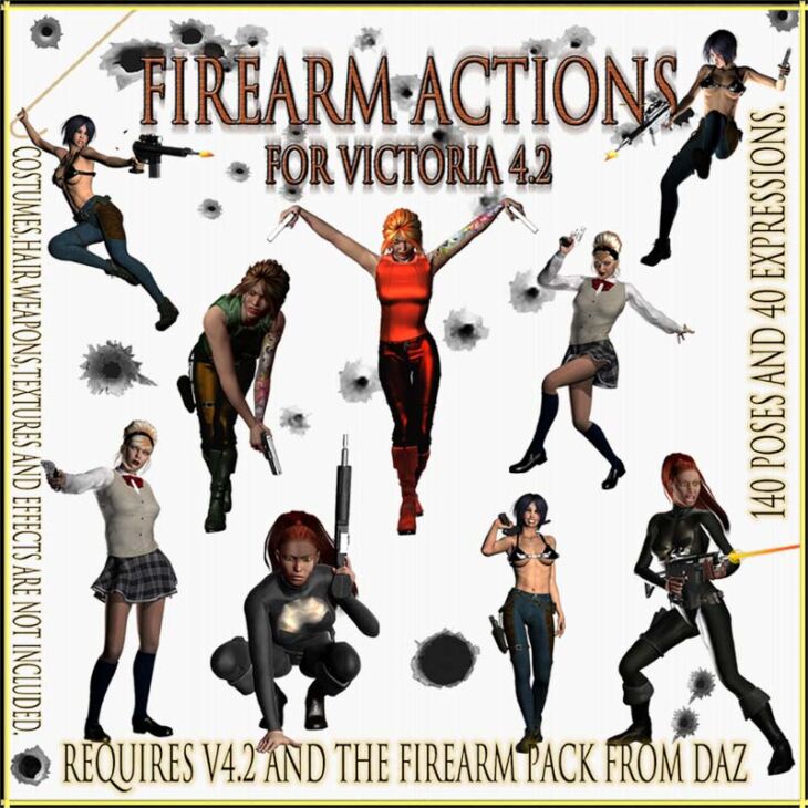 Firearm Actions for Victoria 4.2_DAZ3D下载站