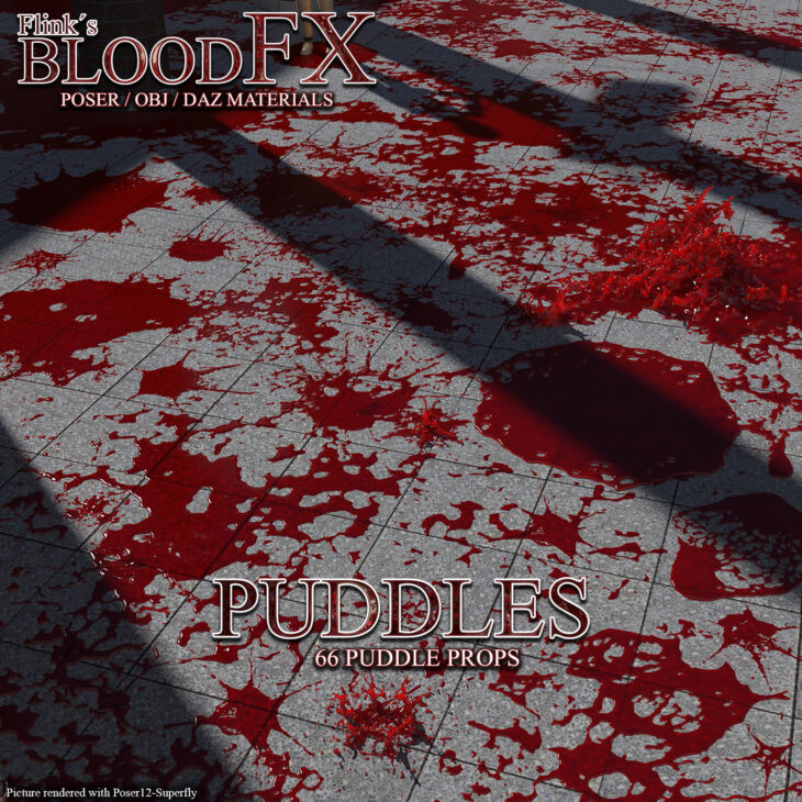 Flinks BloodFX – Puddles_DAZ3D下载站