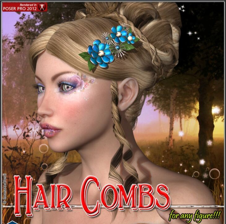 Hair Combs For Any Figure_DAZ3D下载站