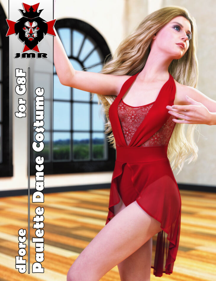 JMR dForce Paulette Dance Costume for G8F_DAZ3D下载站