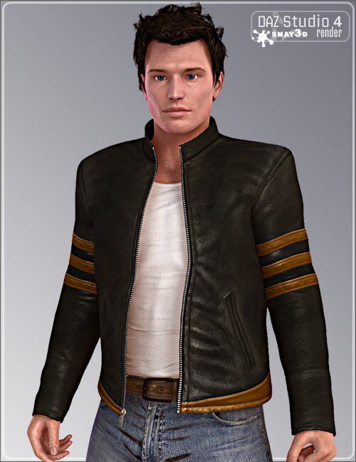 Leather Jacket for Genesis_DAZ3D下载站