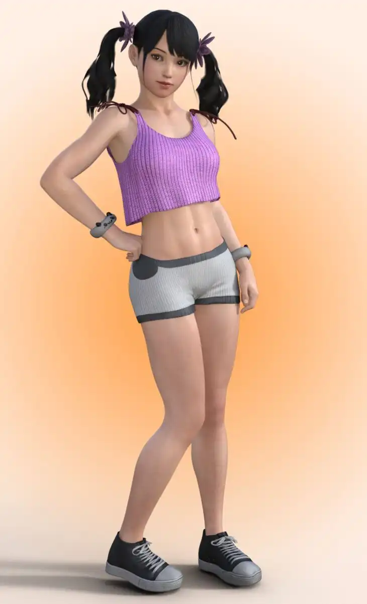 Ling Xiaoyu Panda Outfit For G8F_DAZ3D下载站