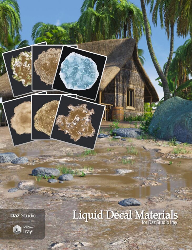 Liquid Decal Materials_DAZ3DDL