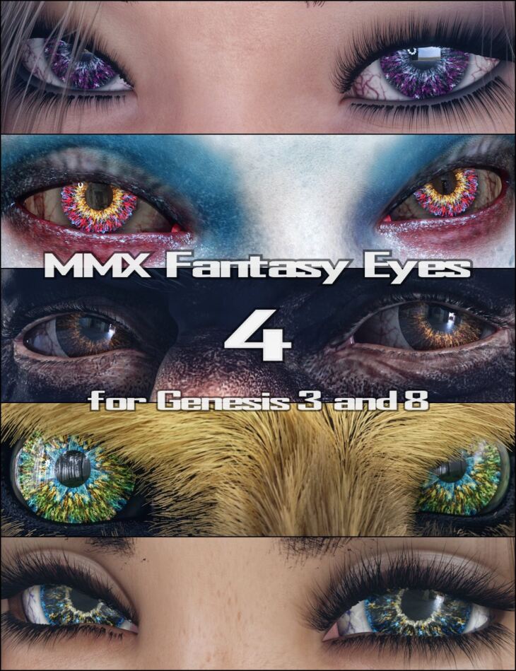 MMX Fantasy Eyes 4 for Genesis 3, 8 and 8.1_DAZ3D下载站