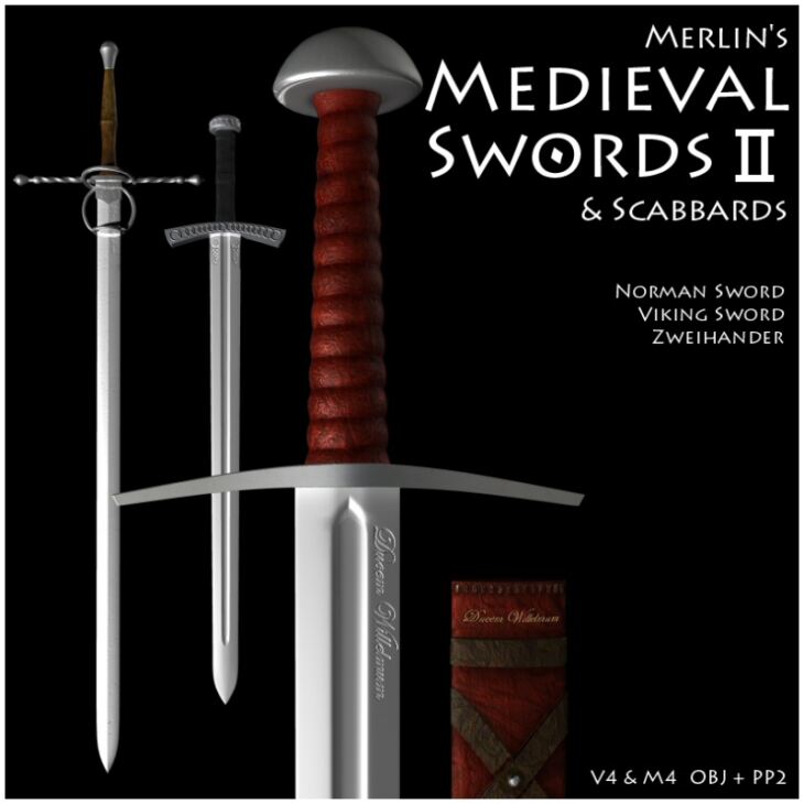 Merlin’s Medieval Swords II_DAZ3DDL