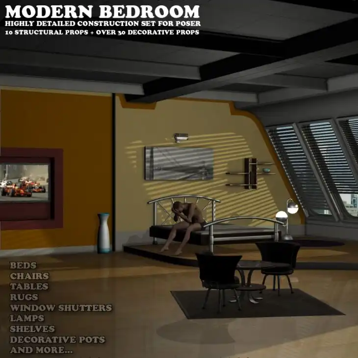 Modern Bedroom_DAZ3DDL