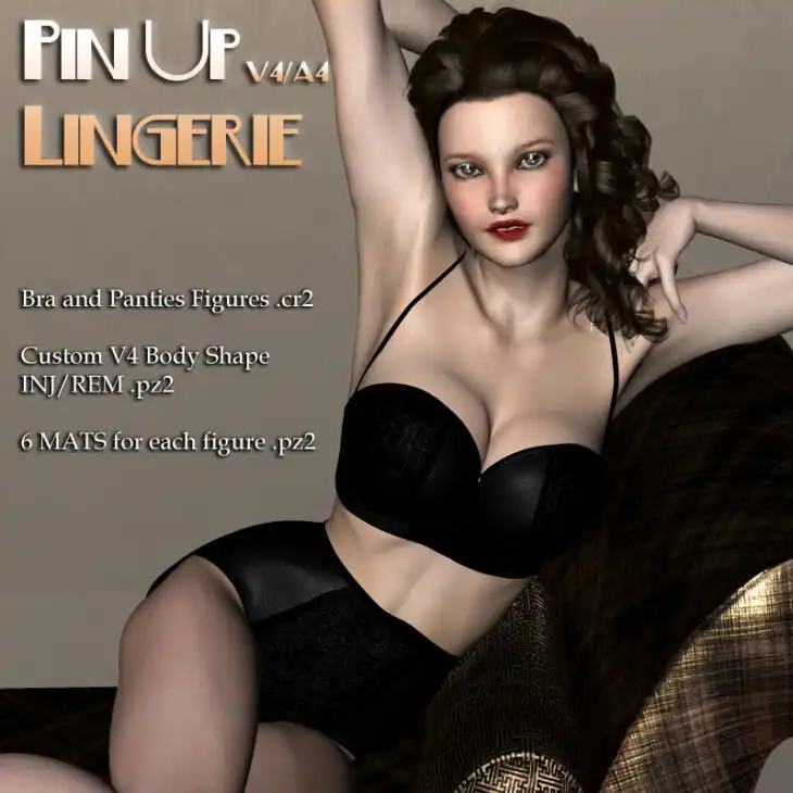 Pin Up Lingerie V4-A4_DAZ3DDL