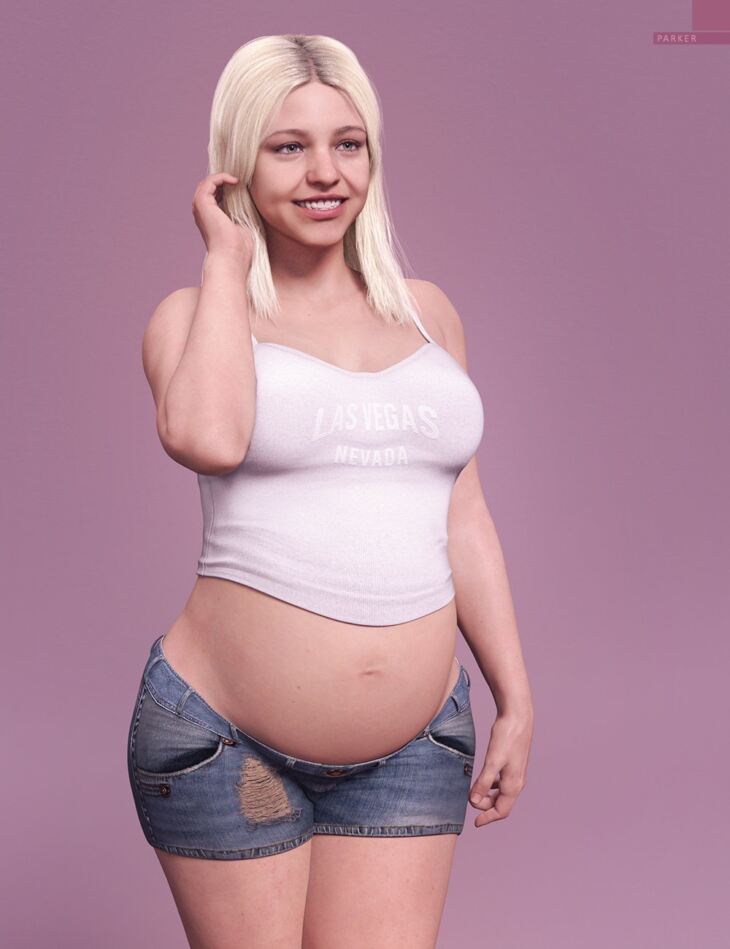 Pregnant Parker HD with HD Expression for Genesis 8.1 Female_DAZ3D下载站