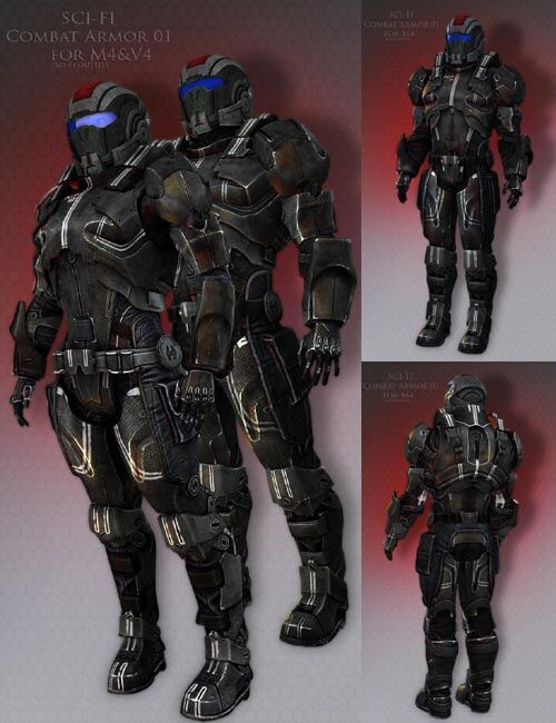 Sci-Fi Combat Armor 01_DAZ3D下载站