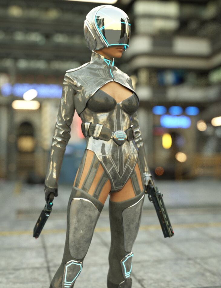 Sci-fi Rebel Rider Outfit for Genesis 8.1 Females Bundle_DAZ3D下载站